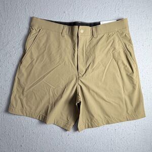 Mens Above Knee Shorts Flex American Eagle AE Size 34 Large Khaki Mustard NEW